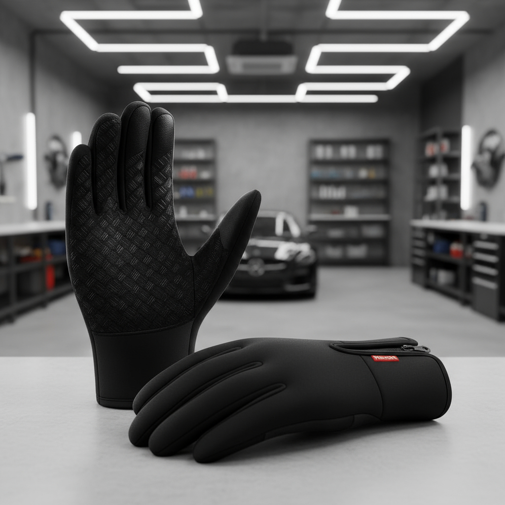 Luva Moto Térmica Impermeável Touch Screen Inverno Preto 2