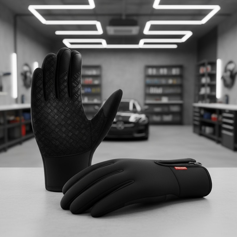Luva Moto Térmica Impermeável Touch Screen Inverno Preto 2