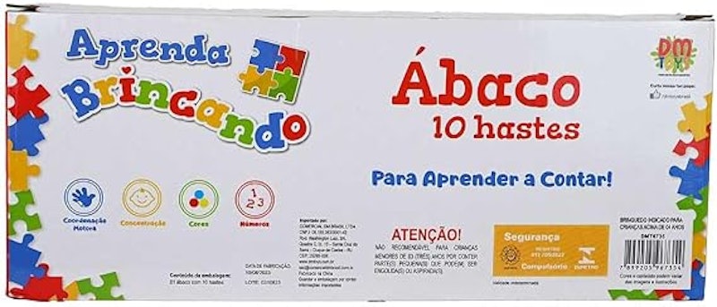 Aprenda Brincando Ábaco 10 Hastes 3