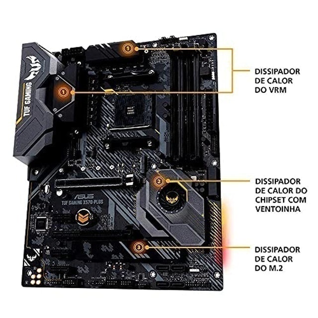 Placa-Mãe Gamer TUF Gaming X570-PLUS 4