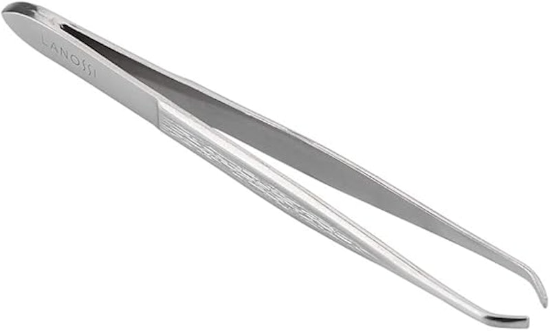 Pinça com Ponta Reta em Aço Inox 4