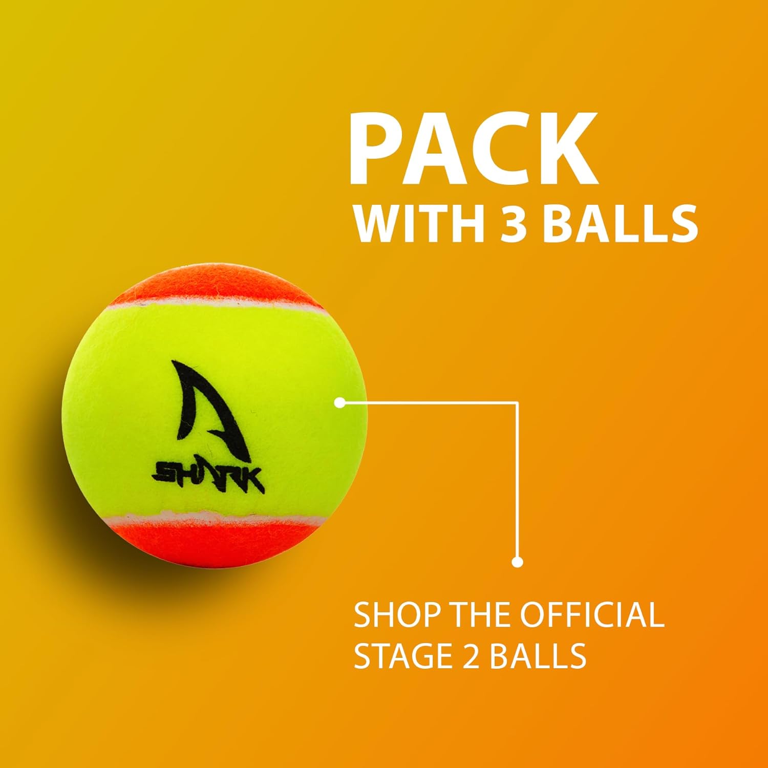 Bola de Beach Tennis Shark BT c/ 3 Pcs 3