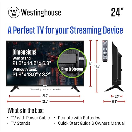 TV 24" HD Westinghouse 3