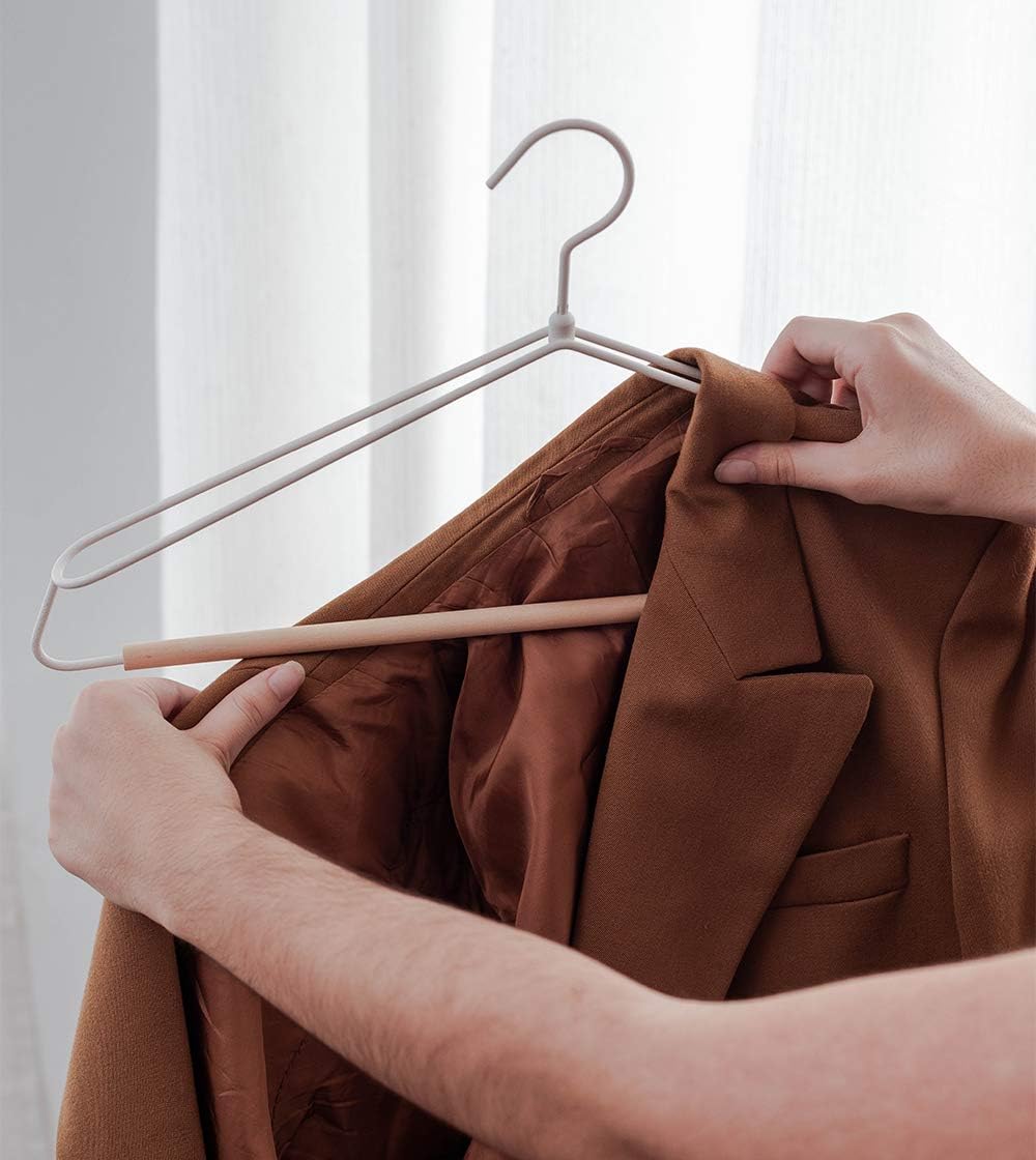 Cabide para Terno e Roupas Pesadas de Metal com Madeira 3