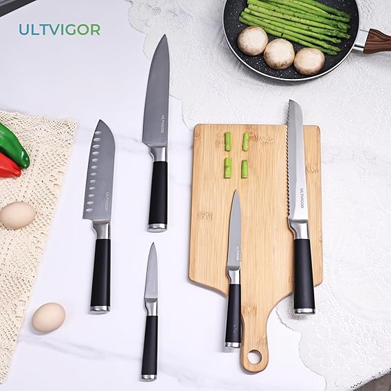 Conjunto de Facas 5 Peças Aço Inoxidável Afiado e Durável 5