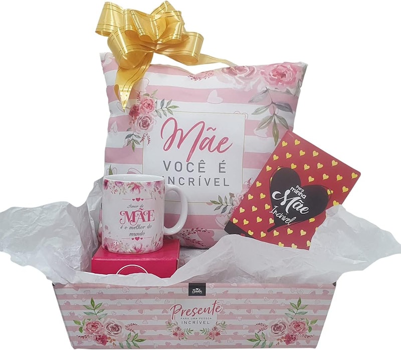 Kit de Presente para Mãe Dia das Mães Almofada, Caneca e Cartão 1