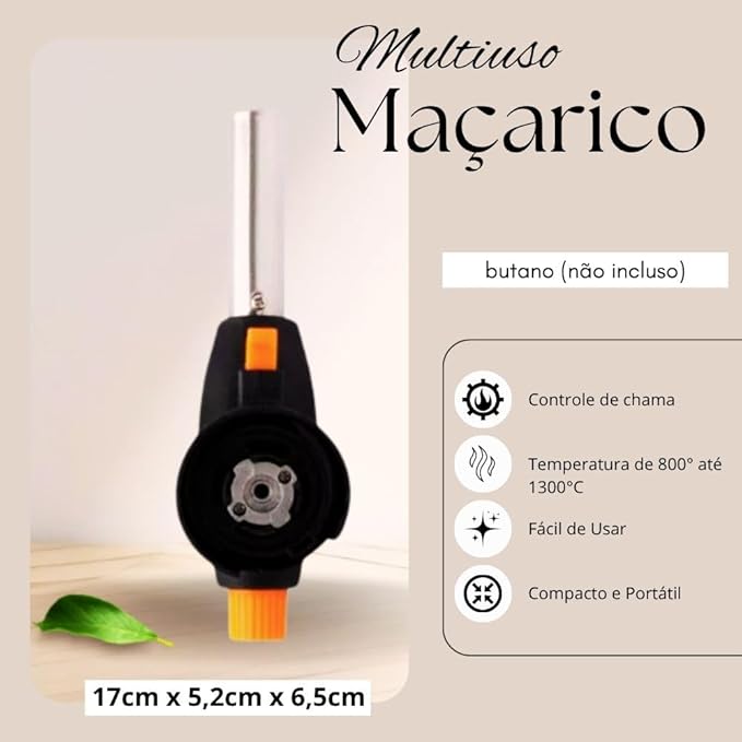 Maçarico Gourmet Culinário Portátil Multiuso 3