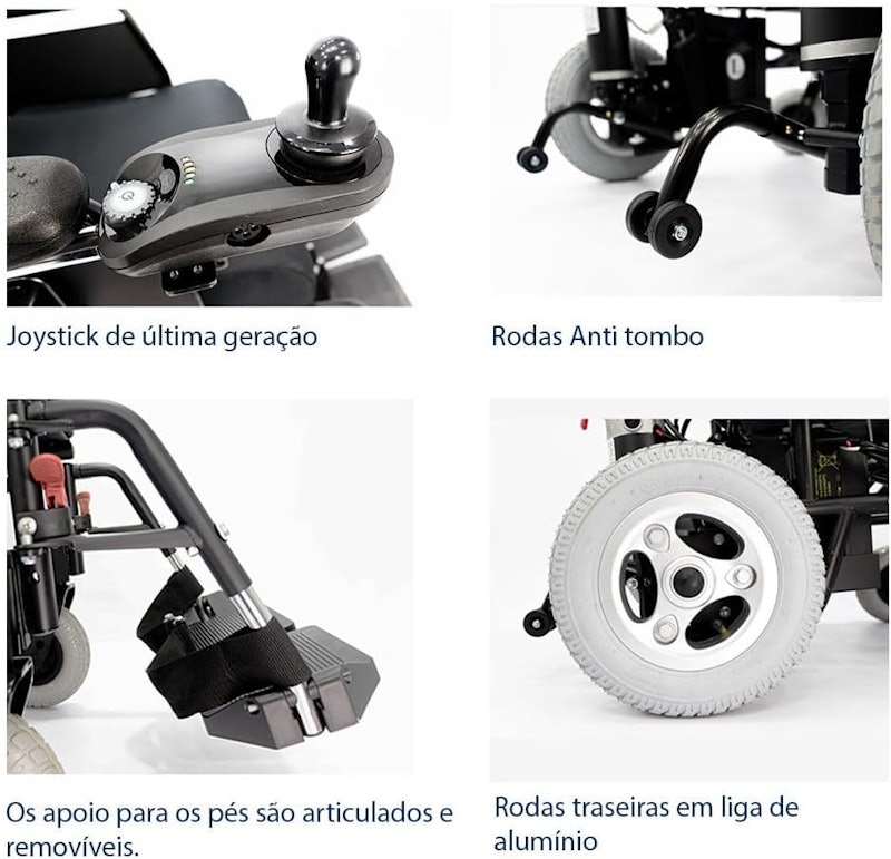 Cadeira de Rodas Motorizada Dobrável Modelo LY103 Praxis 46 cm 4