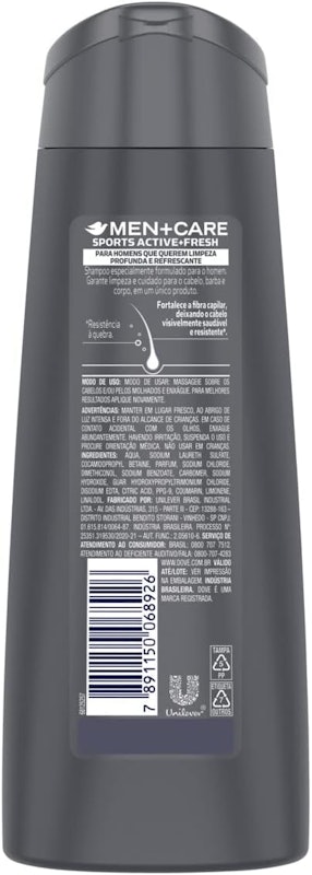 Shampoo 3 em 1 Men+Care Sports 2