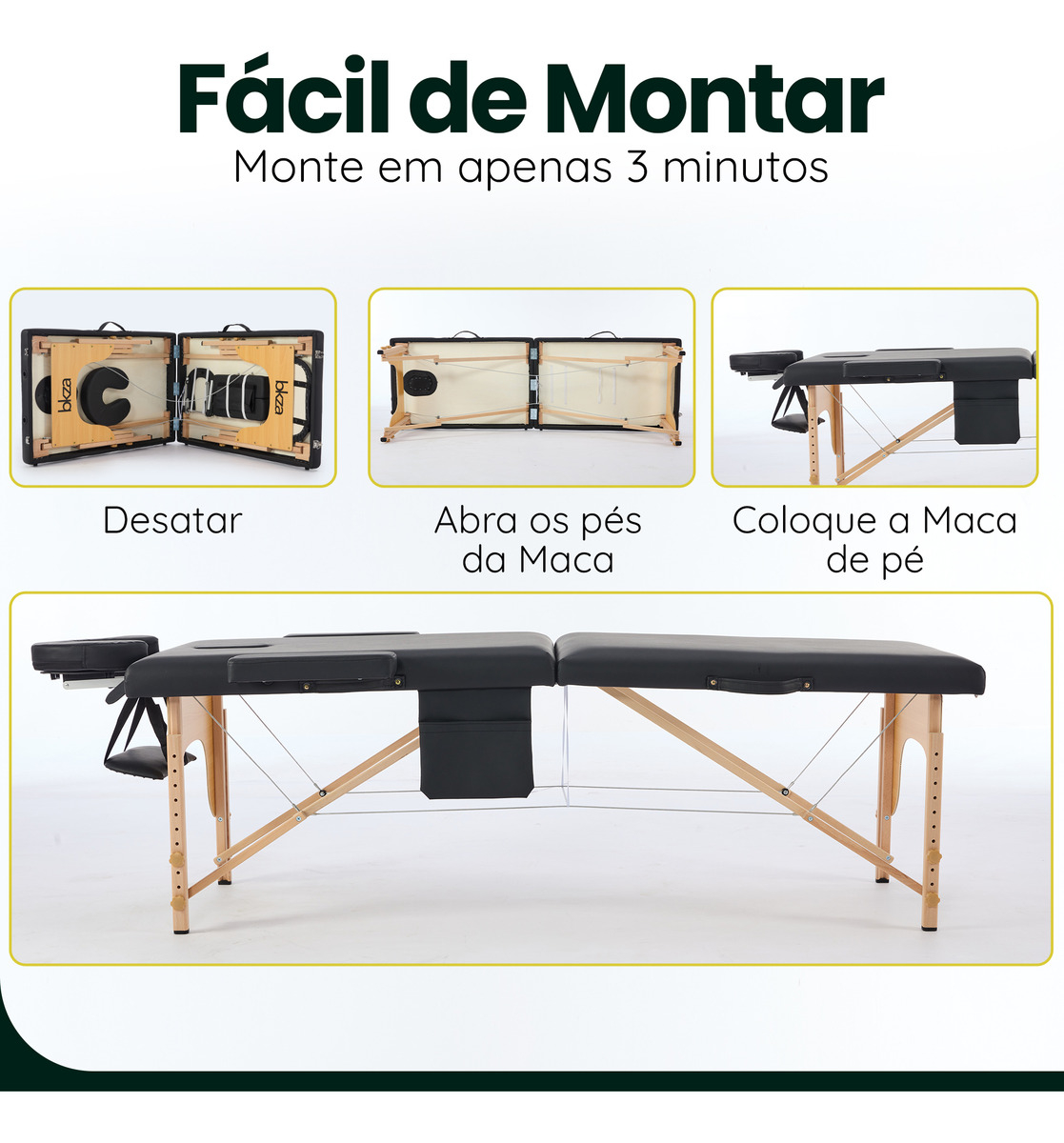 Cama Maca de Massagem Portátil Premium 4