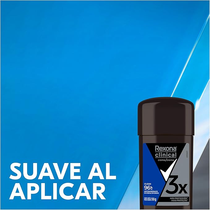 Rexona Clinical Antitranspirante Creme Clean 5