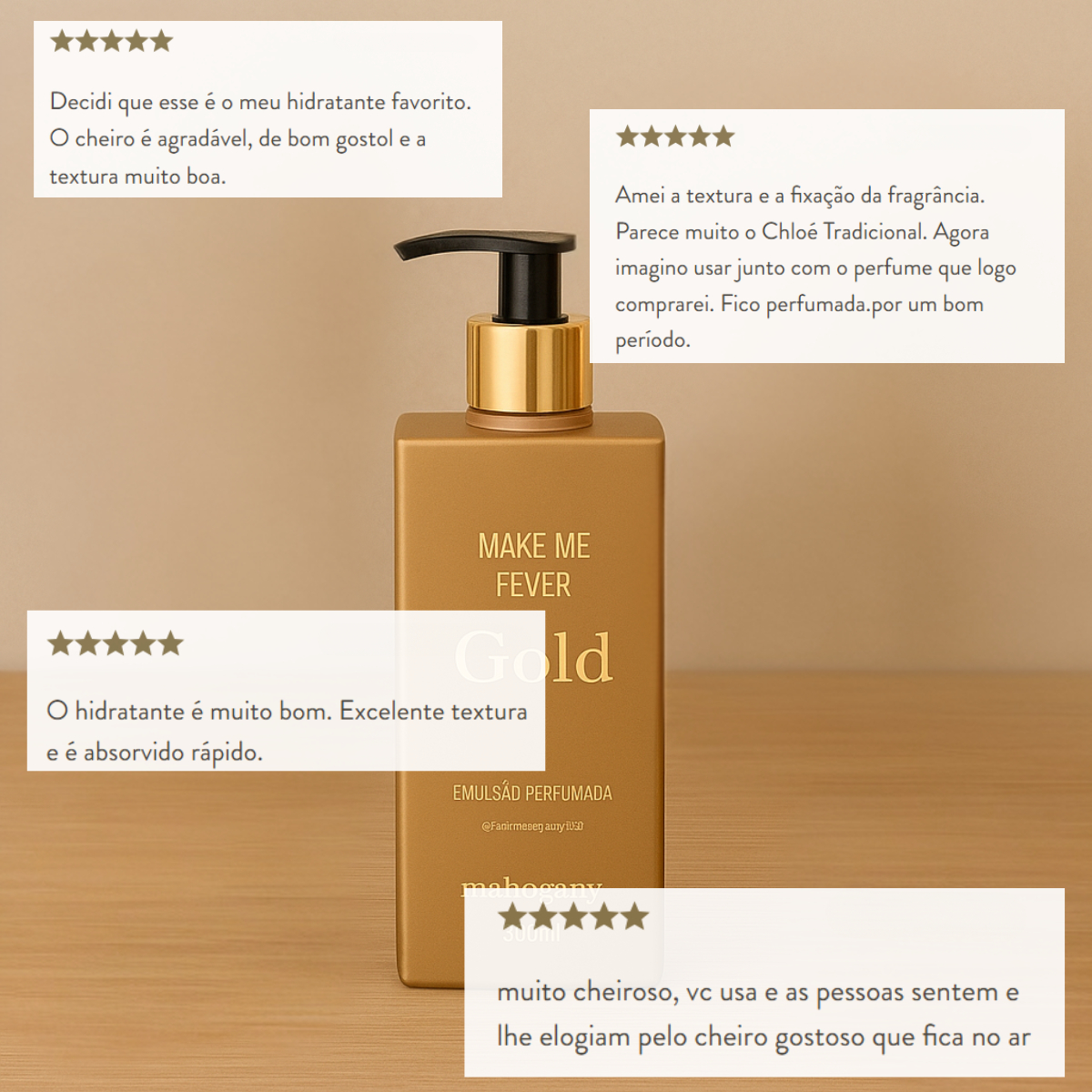 Hidratante Desodorante Corporal Make Me Fever Gold 5
