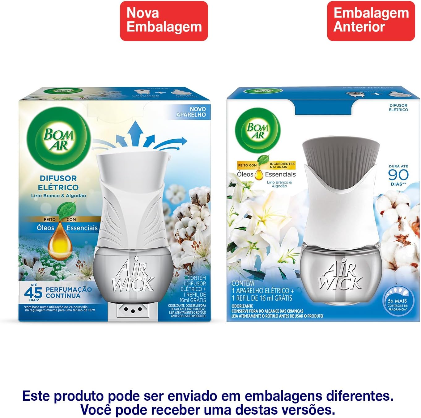 Bom Ar Difusor Elétrico Lirio Branco e Algodão 2