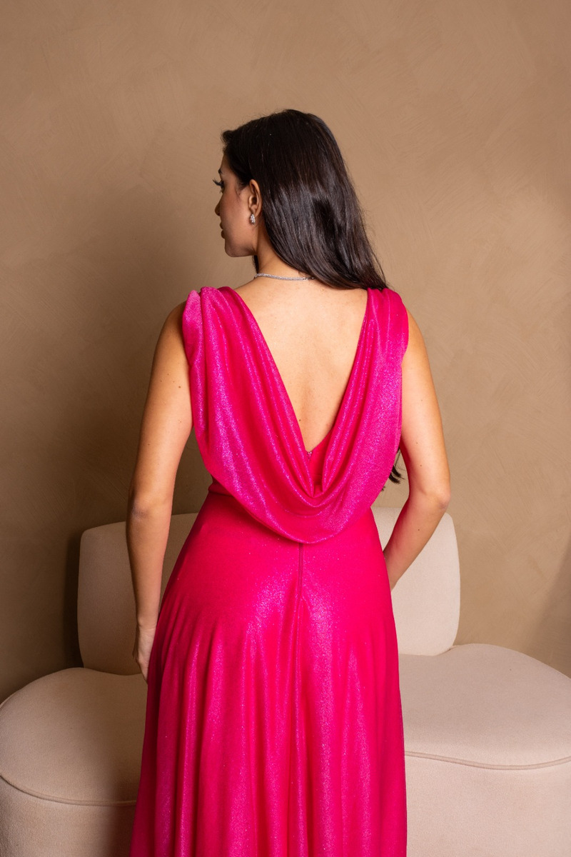 Vestido Rayane Tule Brilho Longo Festa Madrinha 3