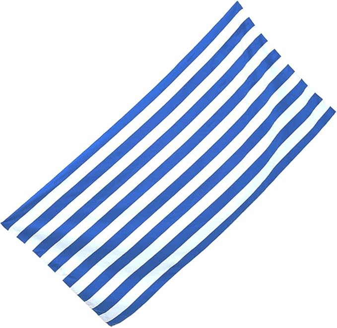 Toalha de Praia Cabana Listrada Azul e Branco 2
