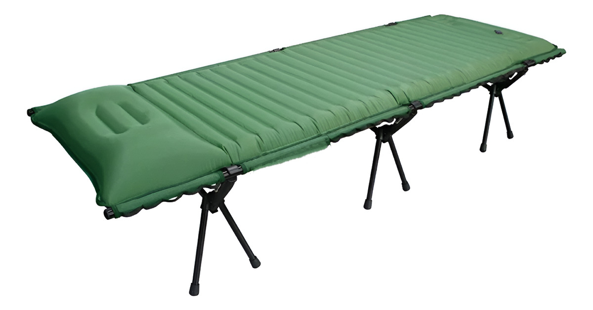 Cama Dobrável de Alumínio + Colchonete Inflável Bask 1