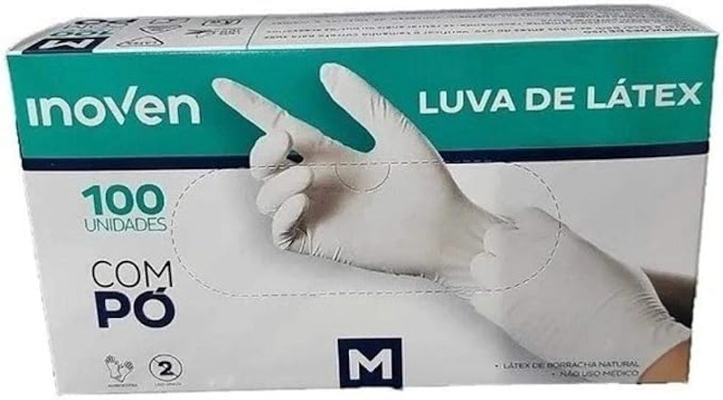 Luva de Procedimento Descartável Látex M 1
