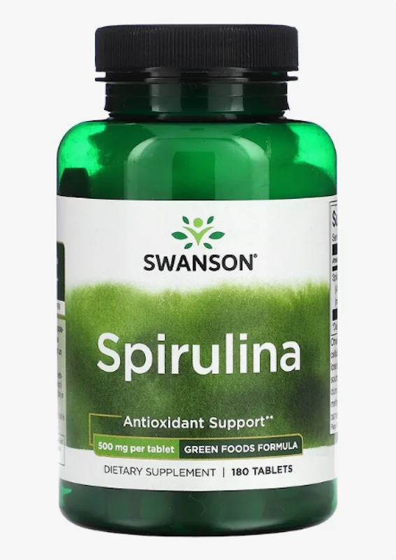 Spirulina Orgânica 500mg Swanson 180 Tablets 2