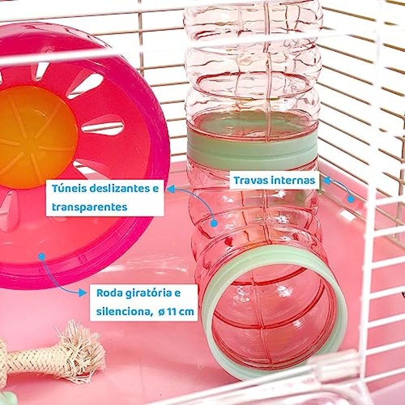 Gaiola para Hamster Multifuncional 2 Andares 4