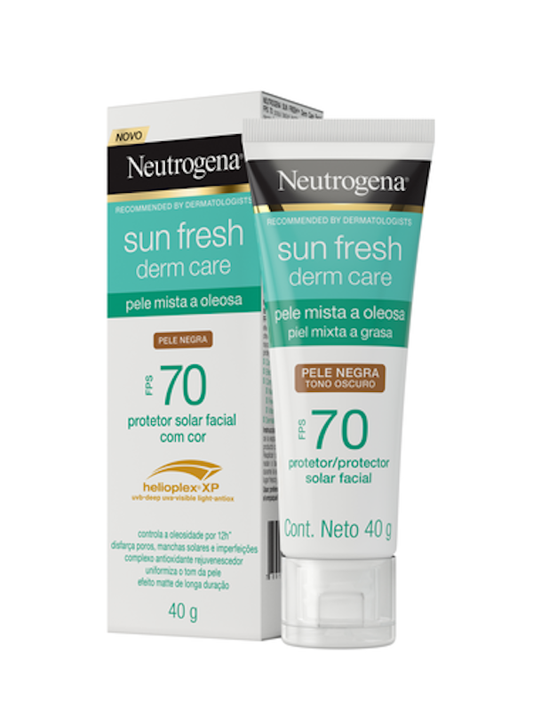 Neutrogena Sun Fresh Protetor Solar Facial Pele Mista a Oleosa Negra 1