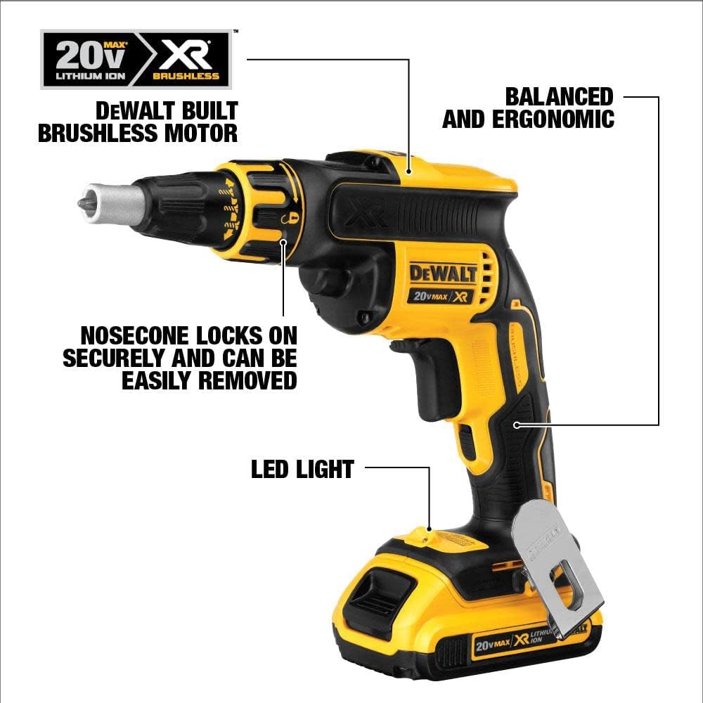 Parafusadeira Drywall 20 V MAX Brushless DeWalt 2