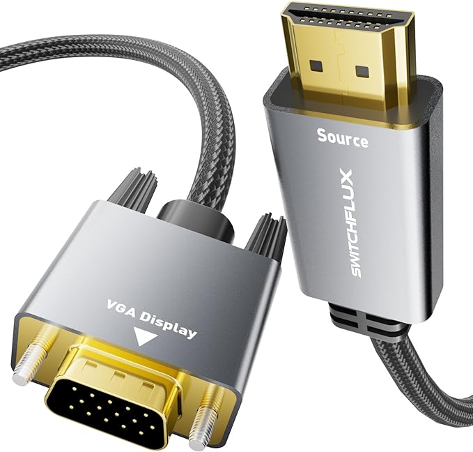 Cabo Adaptador HDMI para VGA Switchflux 1,8 m 1080p 60 Hz 1
