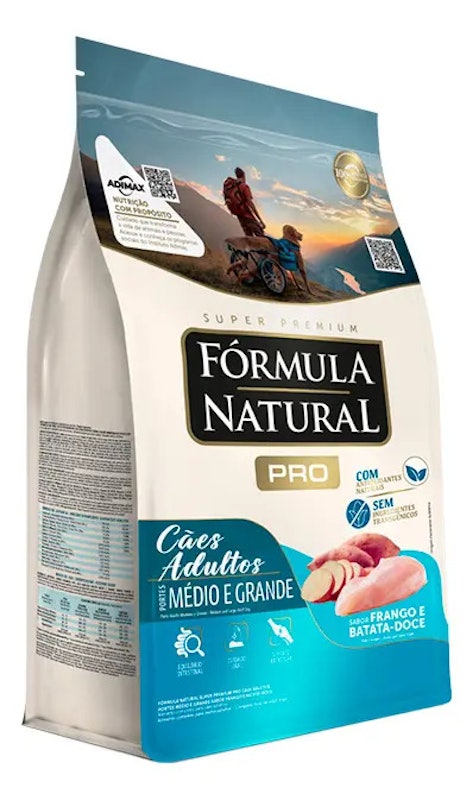 Fórmula Natural Super Premium Pro Cães Adultos Portes Médio e Grande Sabor Frango e Batata-Doce 4