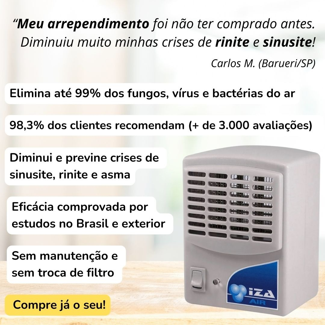 Ionizador e Ozonizador de Ar IZA Air 3