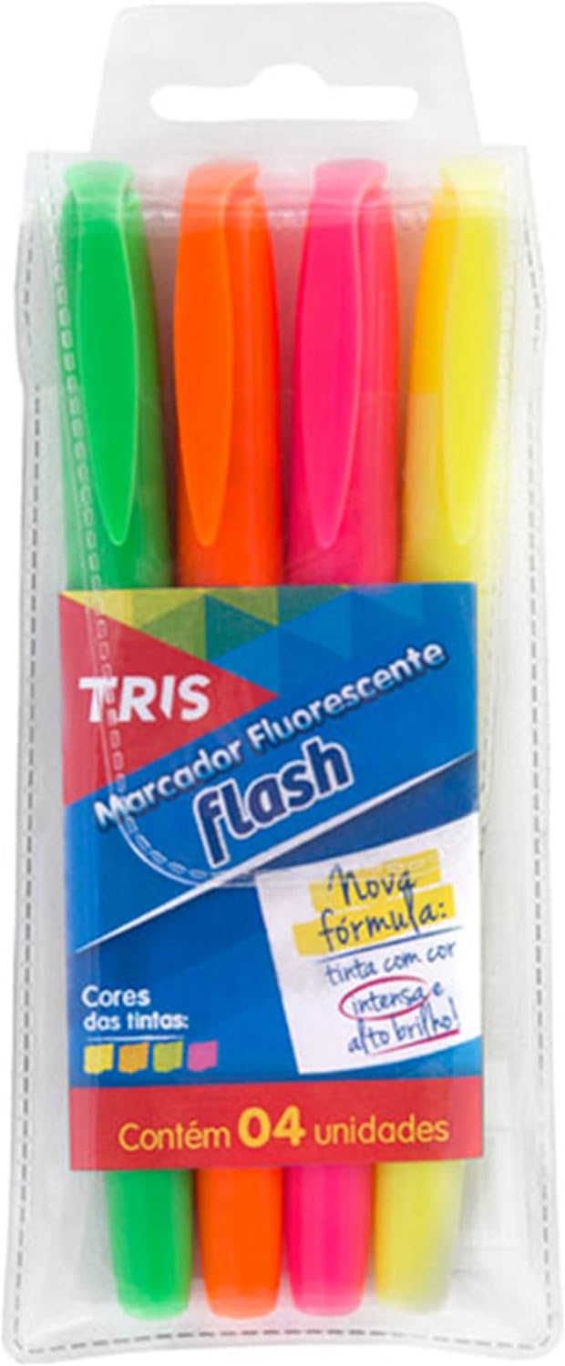 Marca-Texto Flash Neon Holic Pop – Conjunto C/4 Cores 1