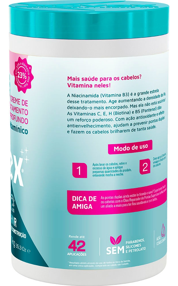 Creme de Tratamento Ultraprofundo Novex Niacinamida Recomposição Capilar 2