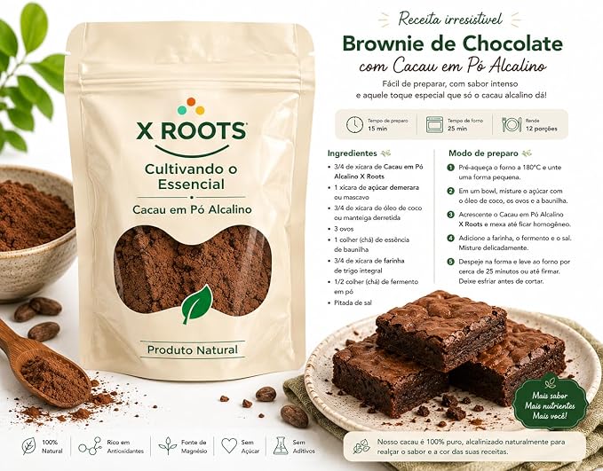Cacau em Pó Alcalino X-Roots 2