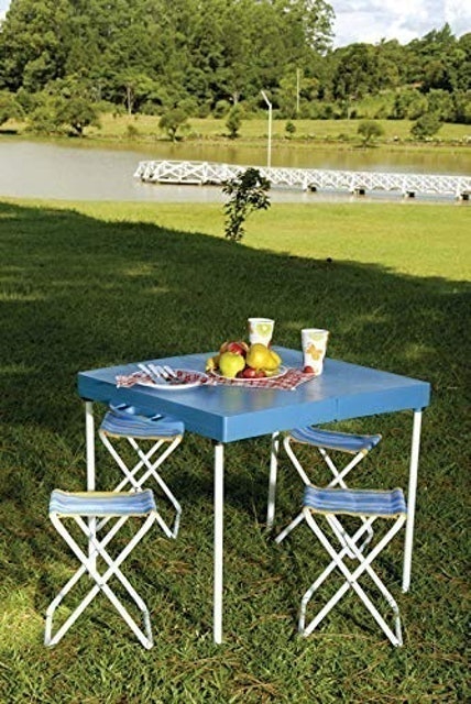 Mesa Dobrável Mor com Banquetas 2