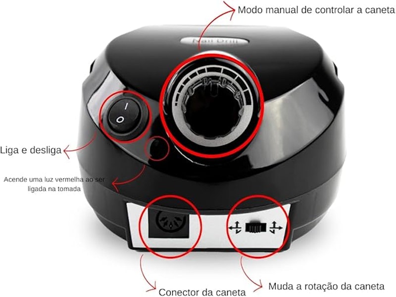 Lixadeira Motor Elétrica Nail Drill Porquinho 5