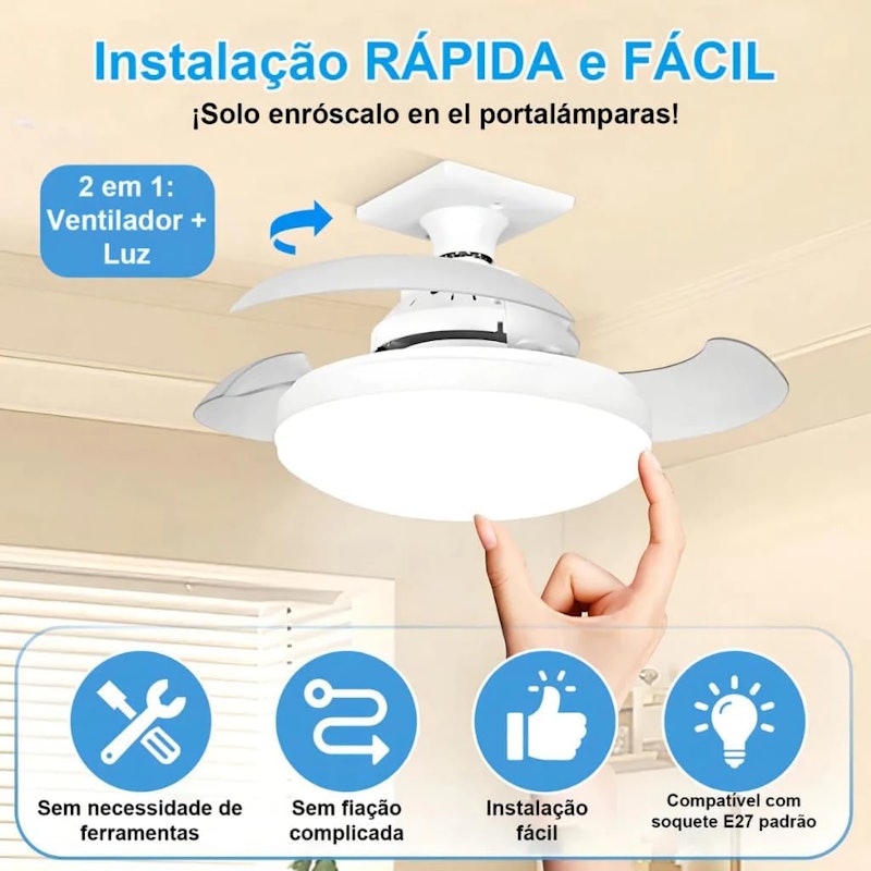 Ventilador de Teto Retrátil Airwit 4
