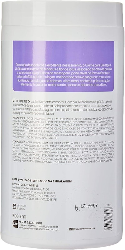 Creme Drenagem Linfática Raavi 3