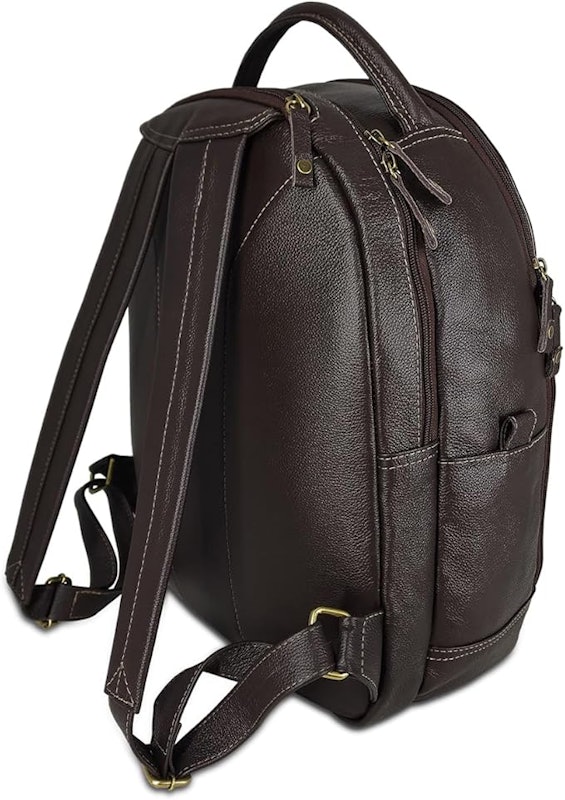 Mochila Grande de Couro com Suporte para Notebook até 15,6'' 2