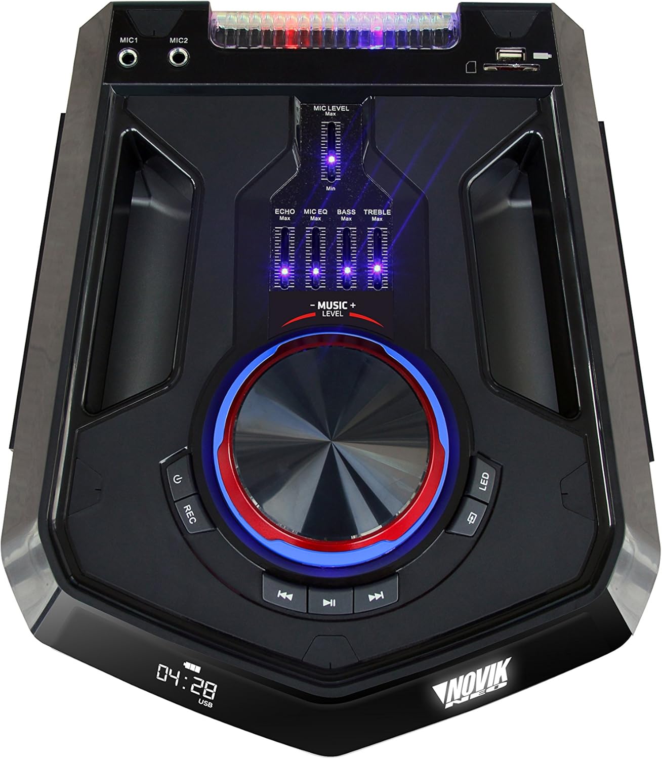 Mini System Portátil com Bluetooth e Bateria Novik Neo Thunder 2