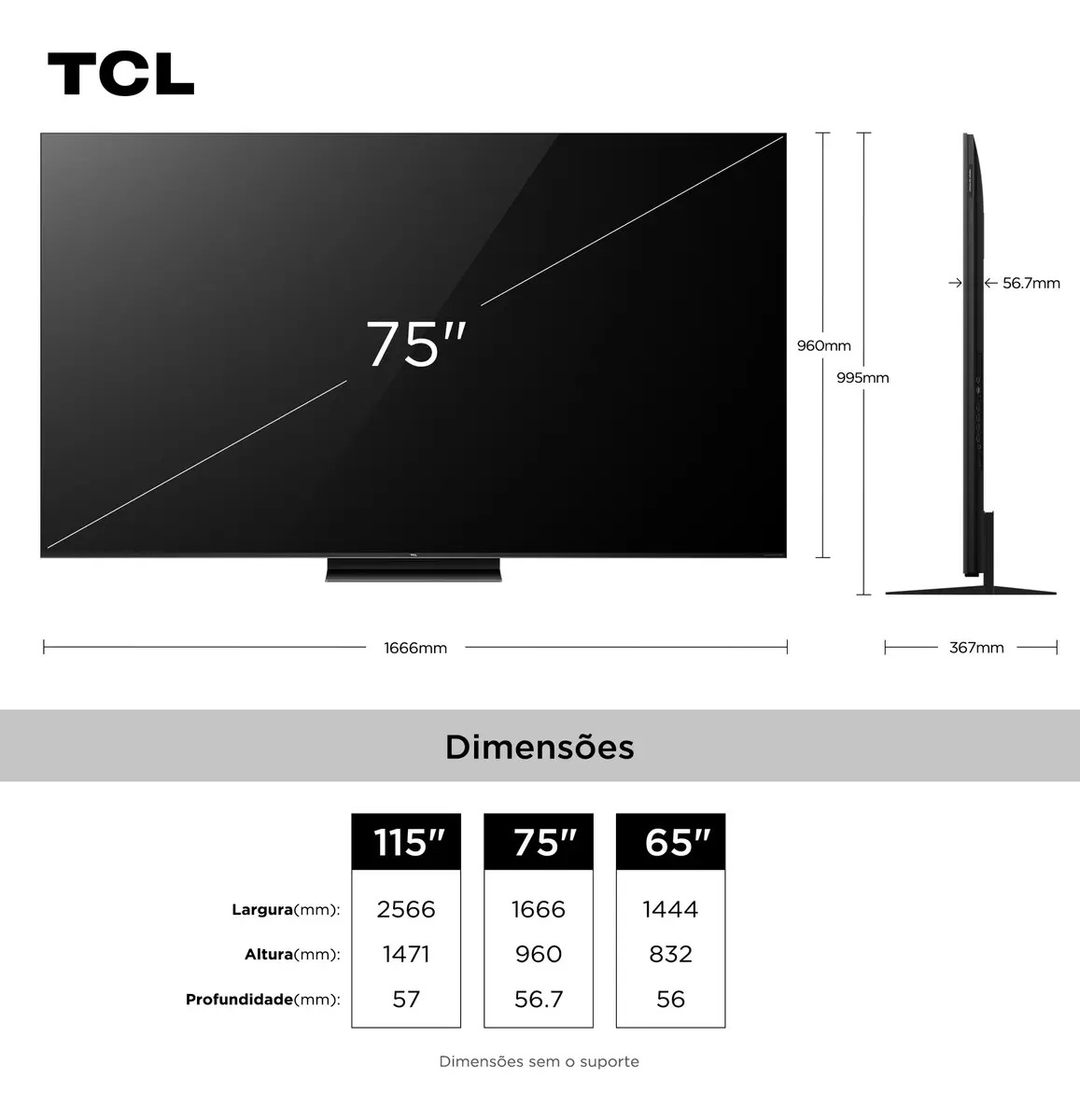 TCL Premium 4K QD-Mini LED TV C7K 75" 3