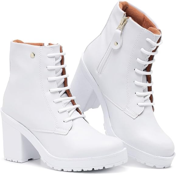 Bota Cano Curto Feminina Solado Tratorado 1