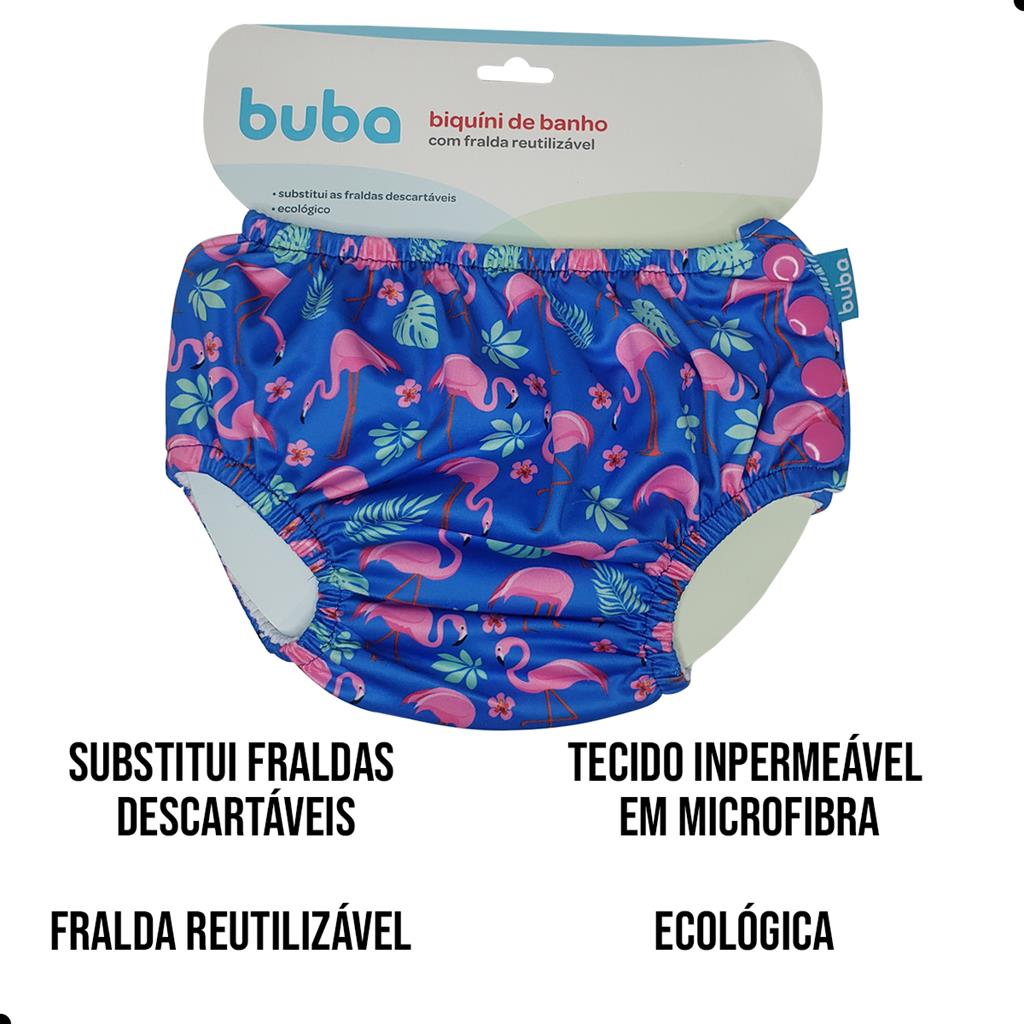 Biquíni de Banho com Fralda Reutilizável Flamingo 3