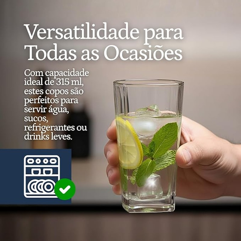 Jogo de Copos de Vidro Texas Premium 5