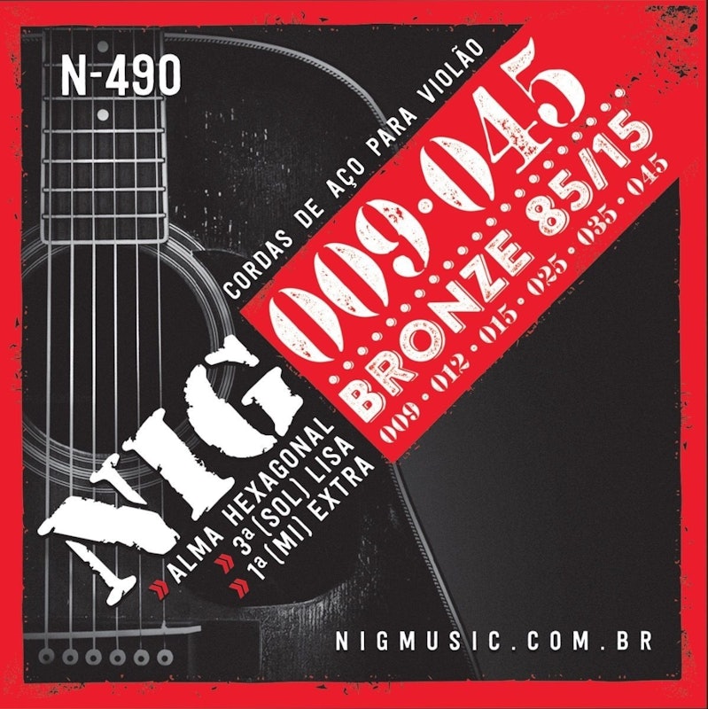Encordoamento para Violão de Aço Nig Music 1