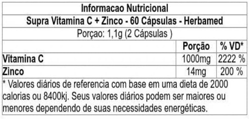 Vitamina C + Zinco 60 Cápsulas 3
