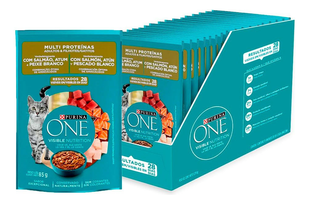 Alimento Úmido One Multi Proteínas para Gatos 2