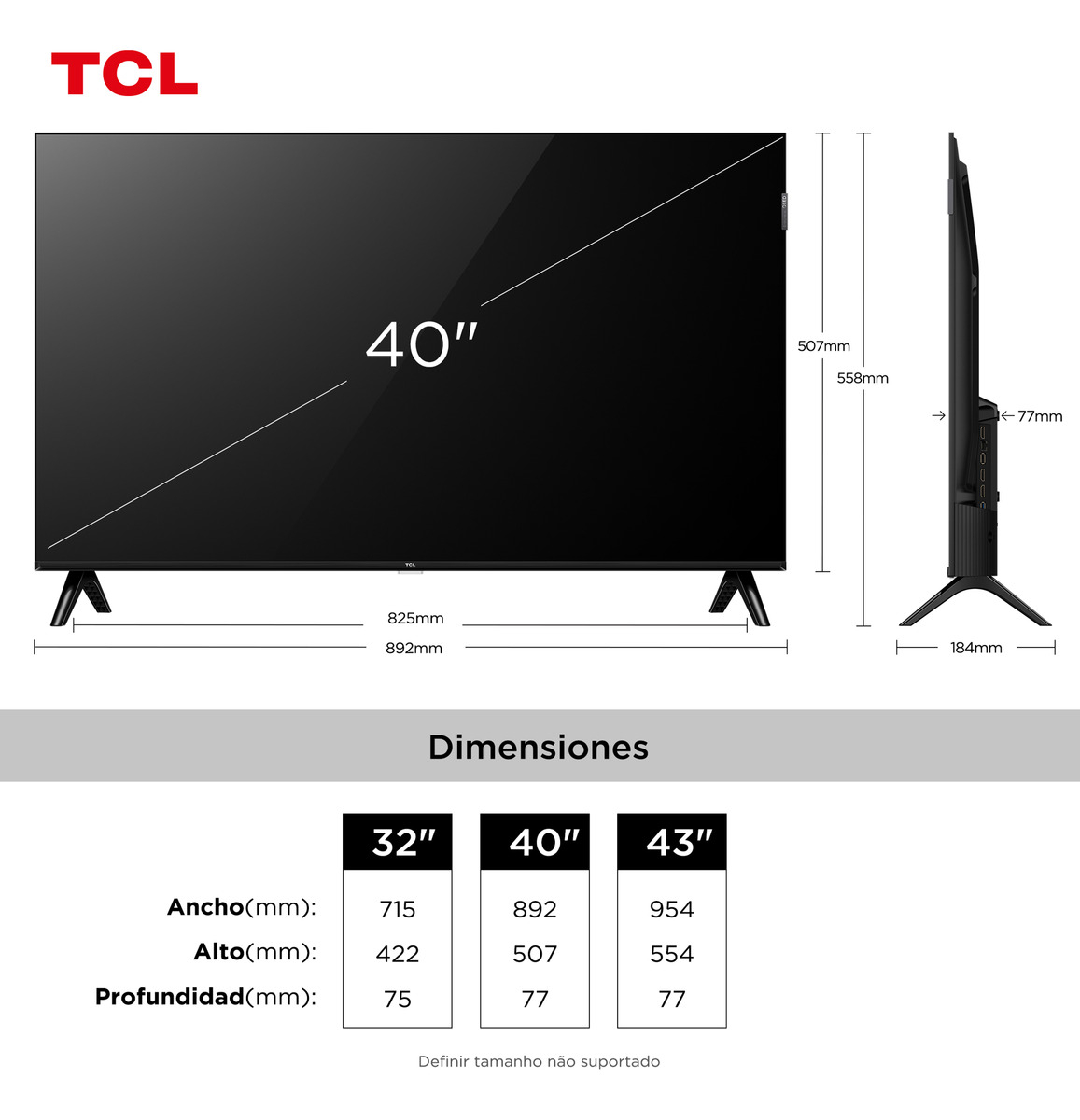 TCL QLED Smart TV 40” 40S5K 3