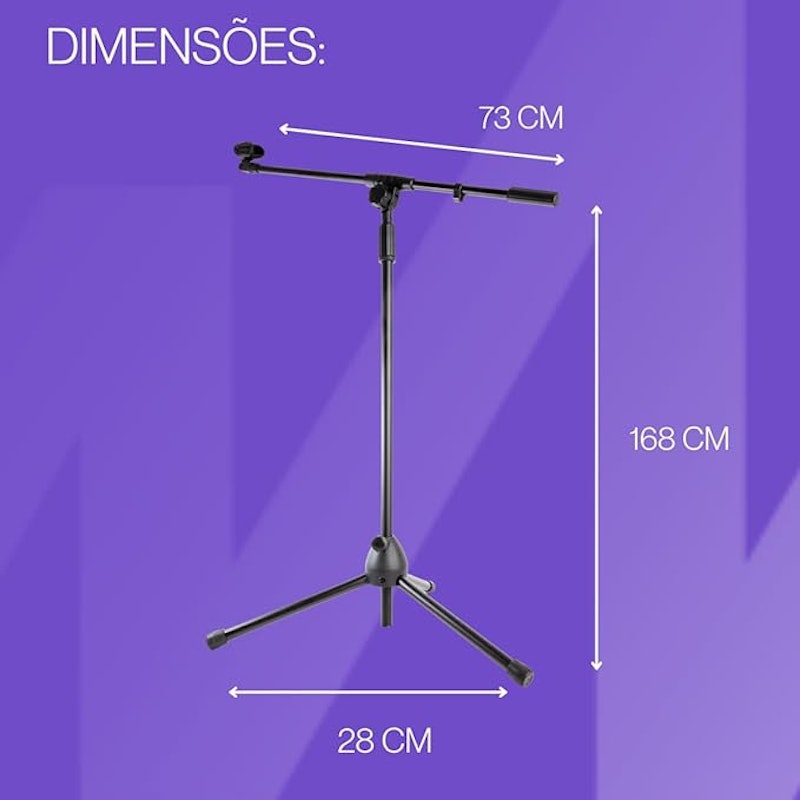 Pedestal para Microfone Girafa com Cachimbo 3