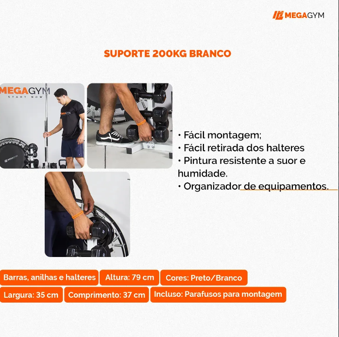Suporte Expositor de Anilhas Barras e Halteres 200 Kg 4