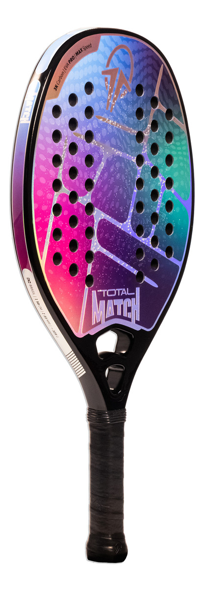 Raquete Beach Tennis Carbono 3K Total Match + Capa 5
