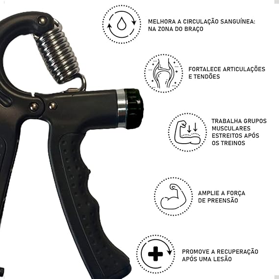 Hand Grip Ajustável com Resistência de Até 60 kg 2