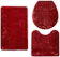OÁSIS TAPETES Kit Banheiro Classic 3 Peças Rubi 1